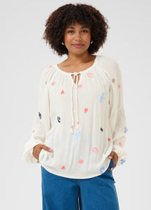 CREAM - RONJA BLOUSE - MARSHMALLOW