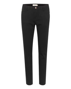 Sizes 10 & 14 CREAM - ANN TWILL PANT - BLACK