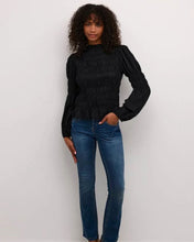 Load image into Gallery viewer, CREAM - HENVA BLOUSE - BLACK
