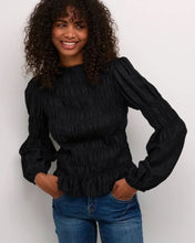 Load image into Gallery viewer, CREAM - HENVA BLOUSE - BLACK
