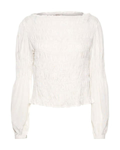 CREAM - HENVA BLOUSE - WHITE