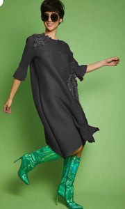 Jayley - PLEATED BEADED DRESS / COAT