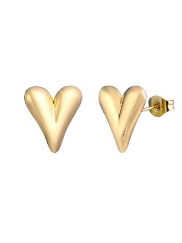 D&X DE1225K earrings – women’s 18K gold plated stainless steel polished jewellery.