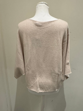 Load image into Gallery viewer, Deck by Decollage batwing knit top with a relaxed boxy fit, scoop neckline, and straight hem.
