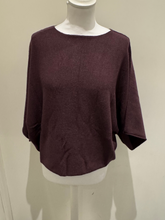 Load image into Gallery viewer, Deck by Decollage batwing knit top with a relaxed boxy fit, scoop neckline, and straight hem.
