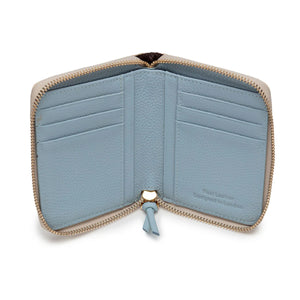 ebw3501 zipper purse stone / lt blue