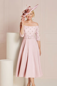 John Charles 29149 - Dress a line skirt - crepe and beading