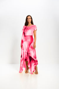 Kevan Jon - Emilia Pleat - Sorbet Crepe Raspberry