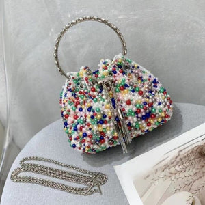 PCHA  G1142 - Colourful Pearls Pouch Bag