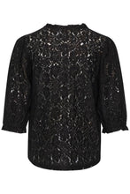 Load image into Gallery viewer, CREAM - KASPIS BLOUSE - BLACK
