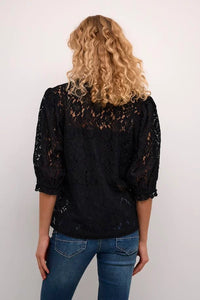 CREAM - KASPIS BLOUSE - BLACK