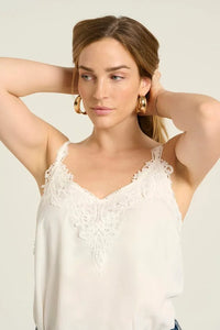 CREAM - ANNA TOP - WHITE