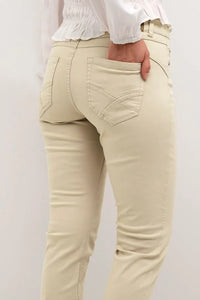 CREAM - ANN TWILL PANT - STONE