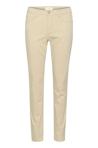 CREAM - ANN TWILL PANT - STONE