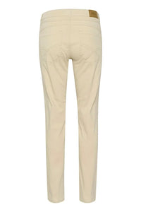 CREAM - ANN TWILL PANT - STONE