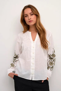 CREAM - BRODIE BLOUSE - WHITE