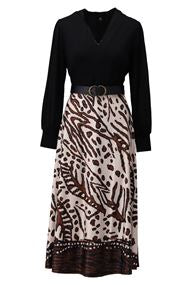 = K Design - Z119 MAXI DRESS WITH BELT