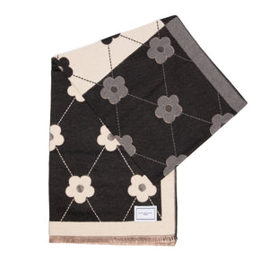 EBSC6003 - Scarf Black/White/Grey Daisy