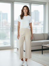 Load image into Gallery viewer, Malissa J ASH-30 Stone Wide Leg Ponte Trousers
