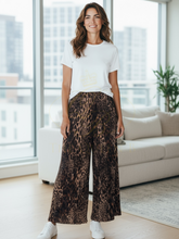 Load image into Gallery viewer, Malissa J WF2335 Leopard Print Pleated Trouser
