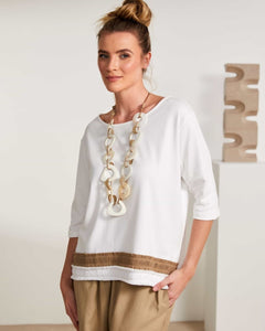 Sizes 8/10 & 14 NAYA - NAS25 123 - Top with Pleated Trim