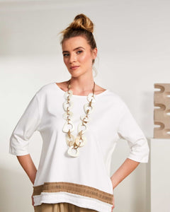 Sizes 8/10 & 14 NAYA - NAS25 123 - Top with Pleated Trim