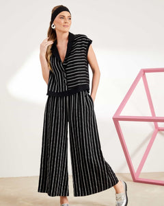 NAYA - NAS25 282 -  Cropped Striped Trousers