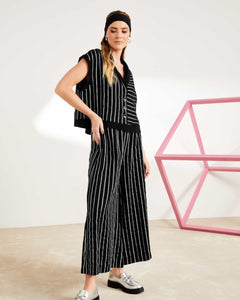 NAYA - NAS25 282 -  Cropped Striped Trousers