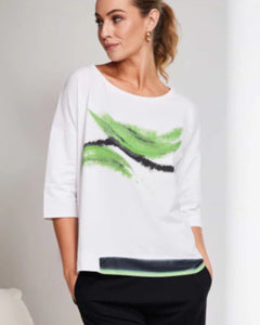 NAYA - NAS25 197 Feather Print Top