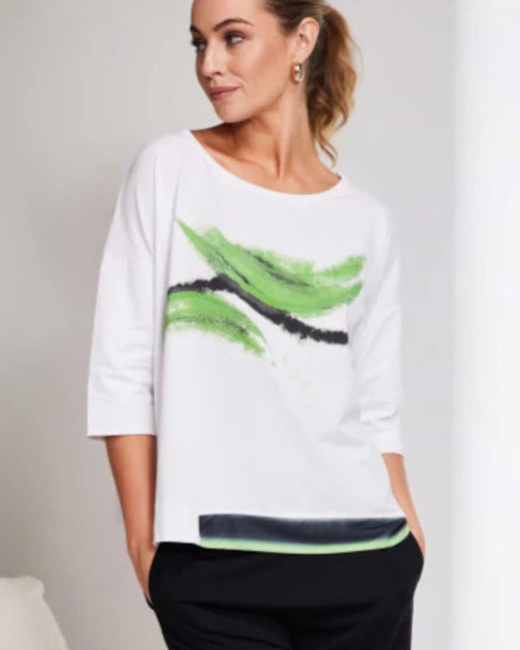 NAYA - NAS25 197 Feather Print Top