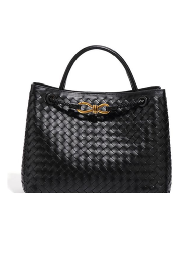 PCHA B1783 Woven Bag featuring elegant woven texture, gold tone knot detail and structured boutique design perfect for day to night styling.