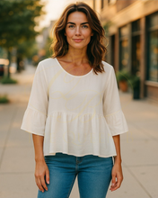Load image into Gallery viewer, Sizes 14 &amp; 16 TARA VAO  - LINDA TOP 2130 ECRU
