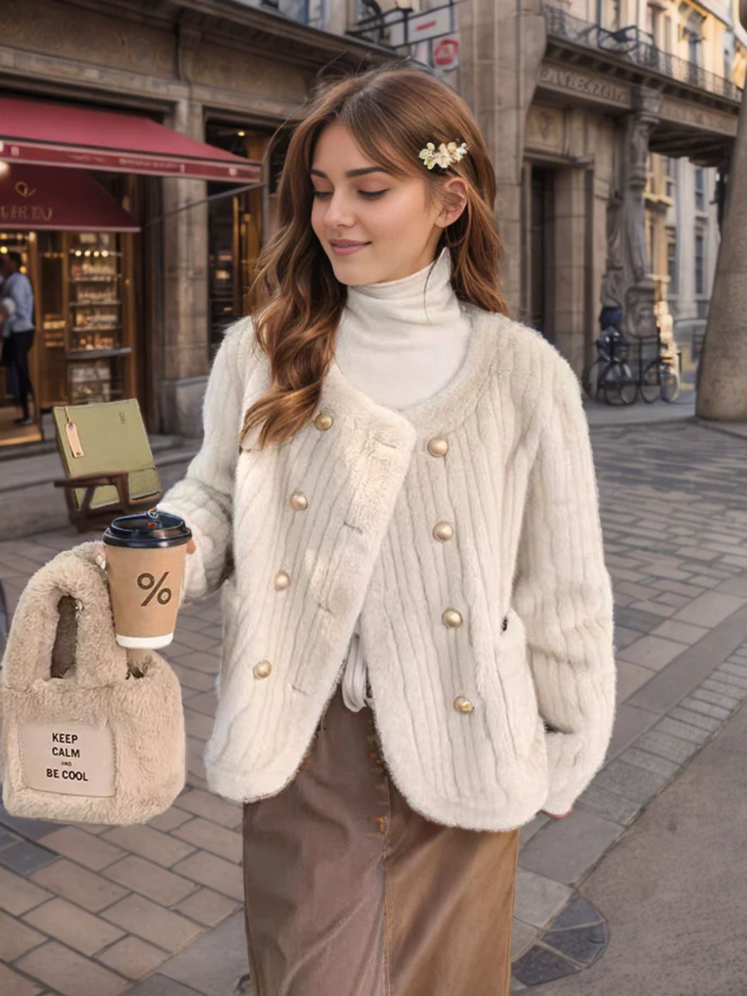 QB Coat C808 White