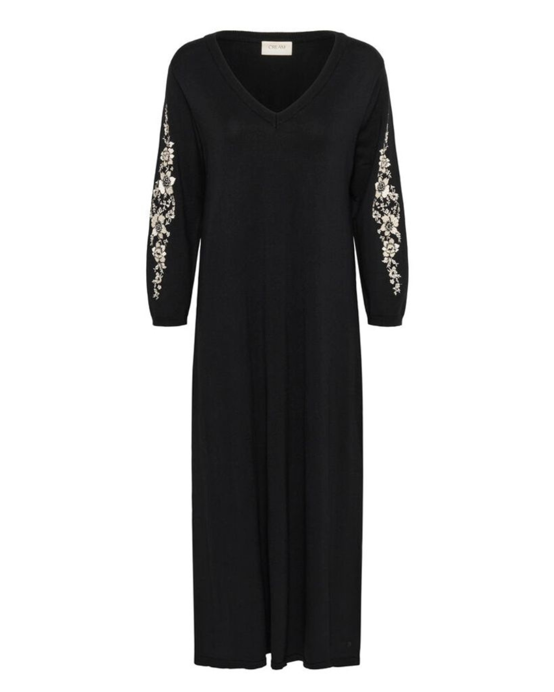 CREAM - VILLEA EMBRD KNIT DRESS