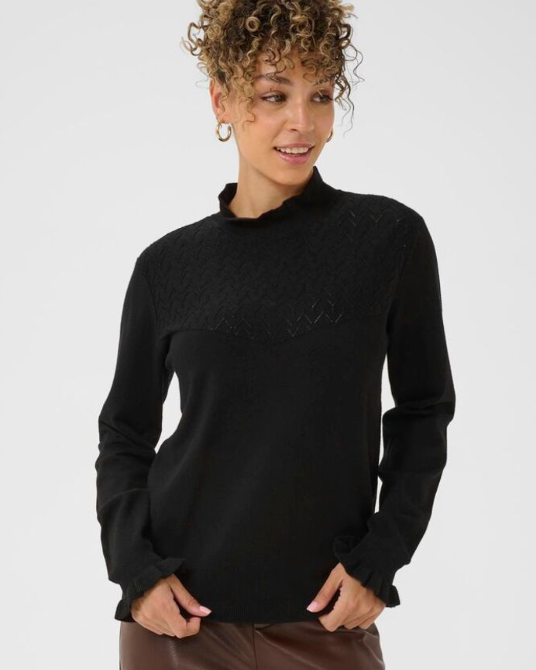 CREAM - VILLEA KNIT BLOUSE