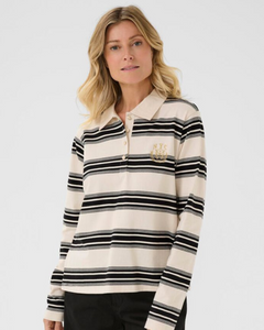CREAM - CARMELL POLO SWEATSHIRT