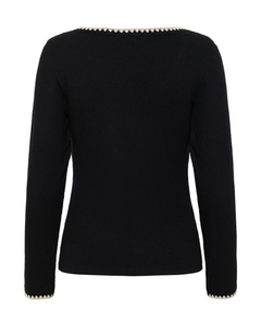 CREAM - RIBBA EMBRD L/S T SHIRT