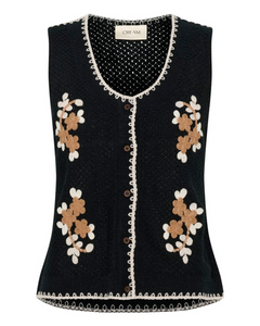 CREAM - FRUST KNIT VEST