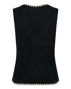CREAM - FRUST KNIT VEST