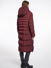 Load image into Gallery viewer, Rino &amp; Pelle Keila long padded coat for women in with faux-fur lining, hood, zip closure and side zips – stylish insulated winter outerwear.
