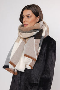 RINO & PELLE - ROWA SCARF - NEUTRAL CHECK