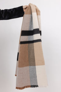 RINO & PELLE - ROWA SCARF - NEUTRAL CHECK