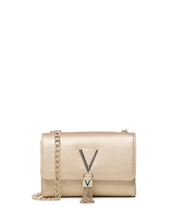 Load image into Gallery viewer, Gold clutch bag with a gold chain strap
