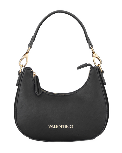 Black half moon bag with a detachable strap 