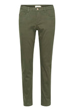 Load image into Gallery viewer, CREAM - ANN TWILL PANT - OLIVE
