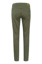 Load image into Gallery viewer, CREAM - ANN TWILL PANT - OLIVE
