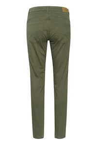 CREAM - ANN TWILL PANT - OLIVE