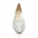 Load image into Gallery viewer, LUNAR - ALISHA  - SILVER - LOW HEELED COURT SHOE - FLR559

