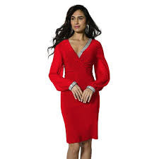 Size 12 - Frank Lyman Tomato Knit Dress - 229073