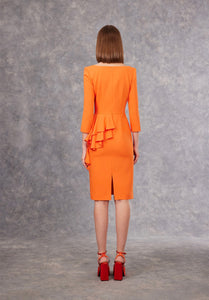 Size 8 Carla Ruiz - 99514 - Flounce Midi Dress